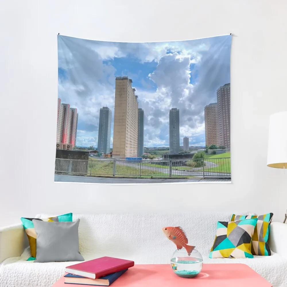 

Glasgow The Red Road Flats Tapestry Hanging Wall Decorations For Room Tapestry