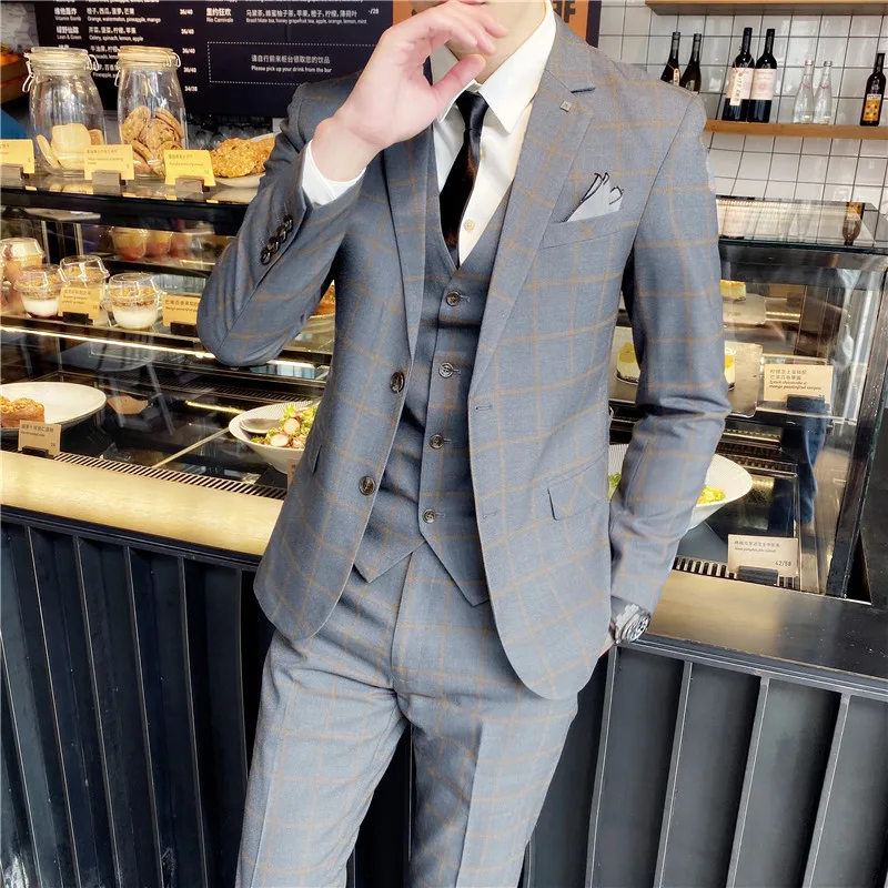 

NA352-Slim business dress groomsman handsome suit