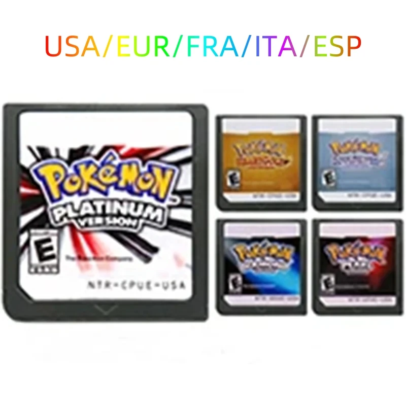 Video Game Cartridge DS Games Cartridge Pokemon Series HeartGold SoulSilver Diamond Platinum Pearl multilingual For NDS/2-3DS