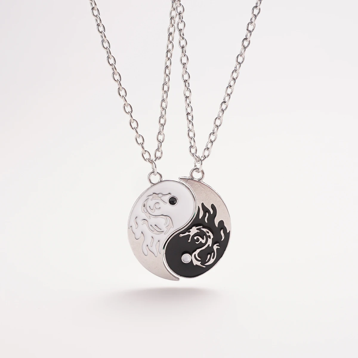 2 Pcs Dragon Tai Chi BFF Necklace for Women Adjustable Yin Yang  Friendship Necklace Best Friend Couple Necklace Jewelry Gift 2