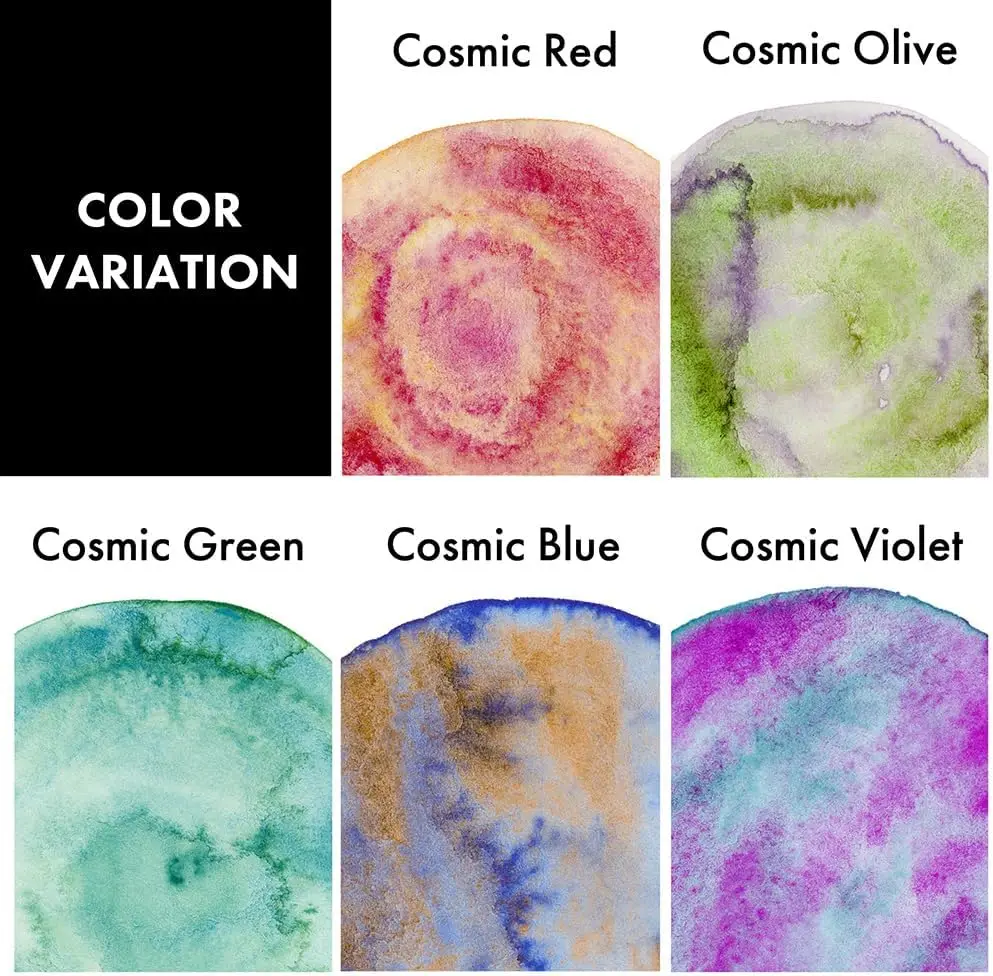 Kuretake GANSAI TAMBI GRANULATING COLOR II 5색 세트, 수채화 물감 세트, 예술가 및 공예가를 위한 전문가 품질