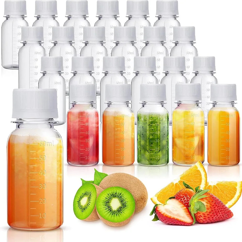 Petites bouteilles de jus en plastique pour congélateur, mini bouteille  d'eau pour clics, lait, café, liquide, 24 pièces - AliExpress