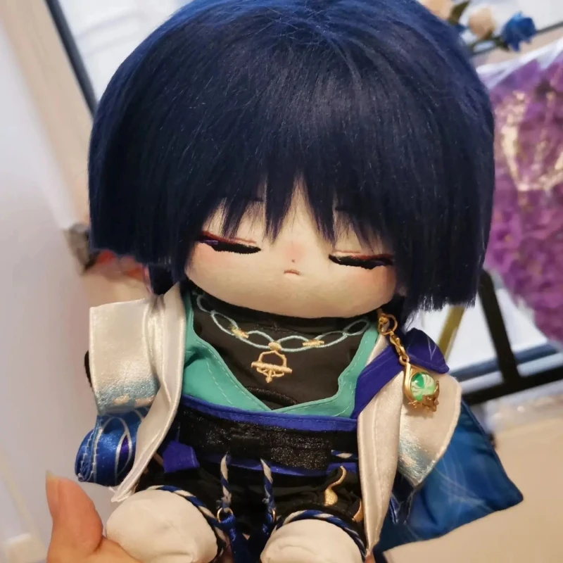 Anime Genshin Impact Wanderer Balladeer 20cm Plush Dolls Toy Nude Body Doll Plushie Cosplay 6272 Kids Gift game genshin impact plush toy anime cosplay arataki itto hu tao xiao zhongli morax kamisato ayato klee plush dolls pillows gift