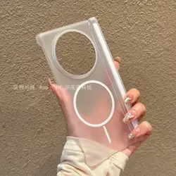 Matte Magnetic Hinge Protection Hard Back Case with Shaft Bumper for VIVO X Fold6 (WHITE)