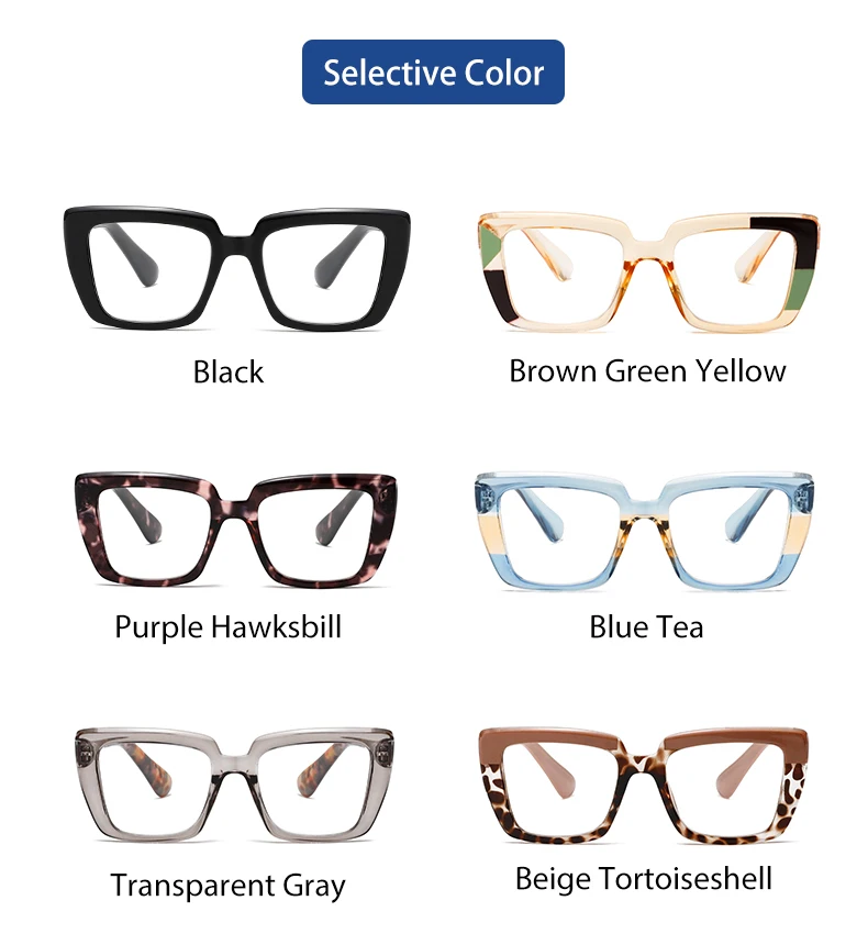 Stylish Large-Framed Reading Glasses with Blue Light Protection