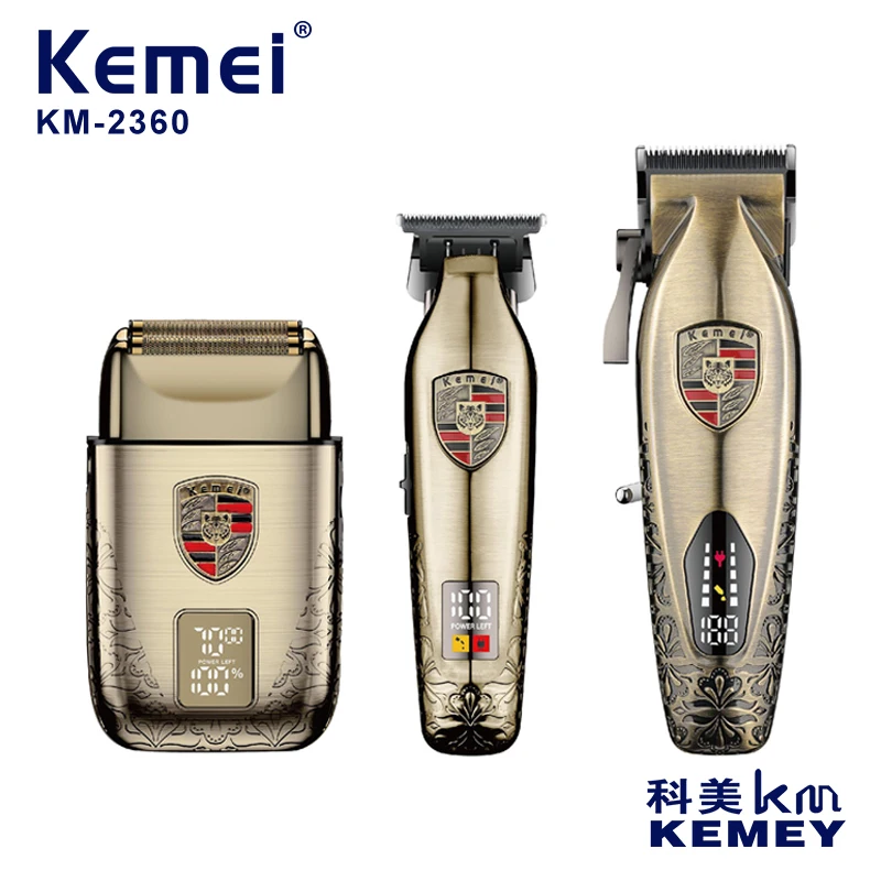 Kemei 電動ヘアクリッパーセット　新品 Amazon.co.jp: KEMEI プロ仕様 バリカン ヘア トリマー 髭剃り