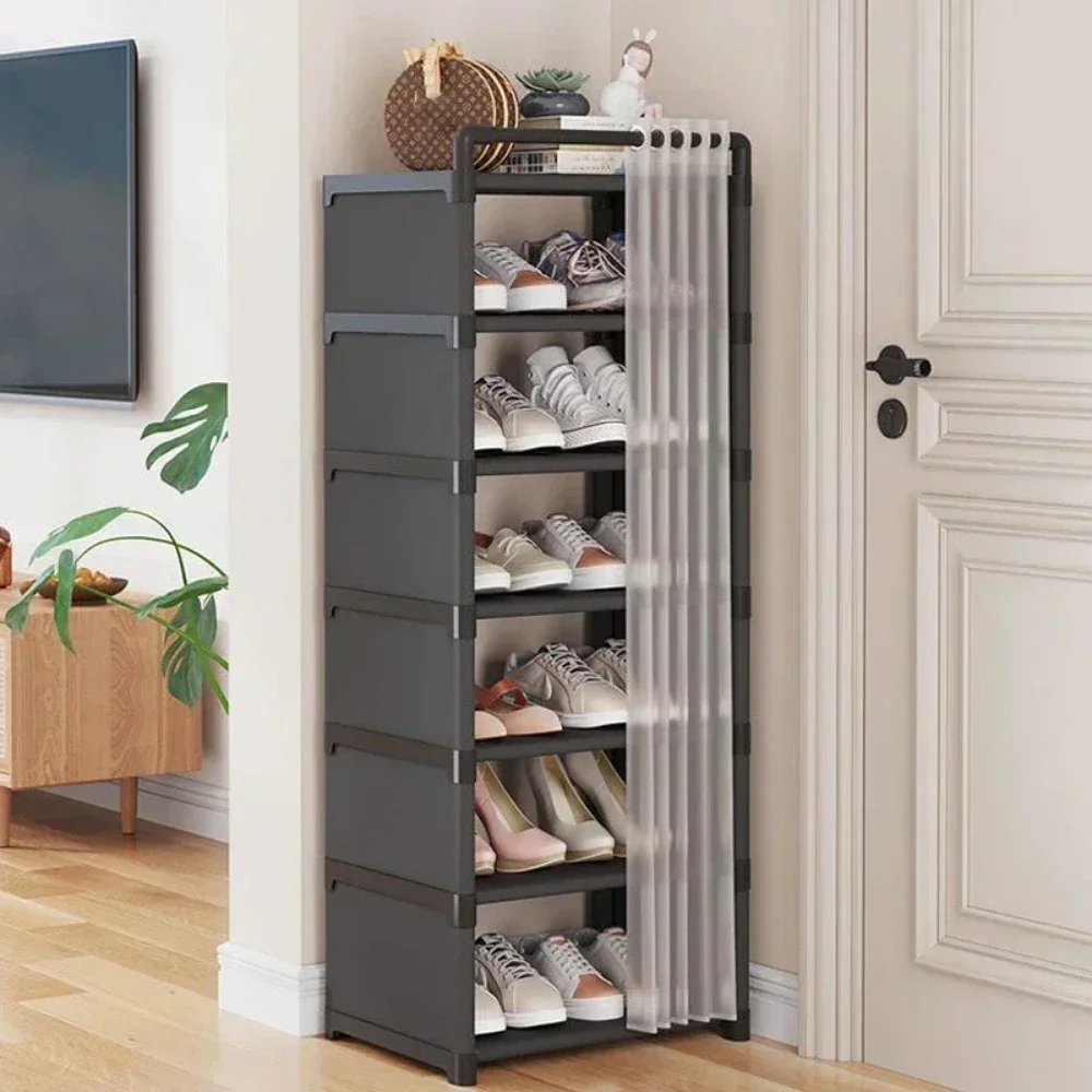 Dustproof Shoe Rack Home Furniture Racks Living Room Dustproof High Heels Cabinet Plastic Organizer Shoe Rack Organizer Cabinet