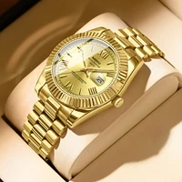 NIBOSI Luxury Gold Watches for Men Top Brand Classical Role Quartz Men Watch Luminous Waterproof Date Dress Business Watch Men 1