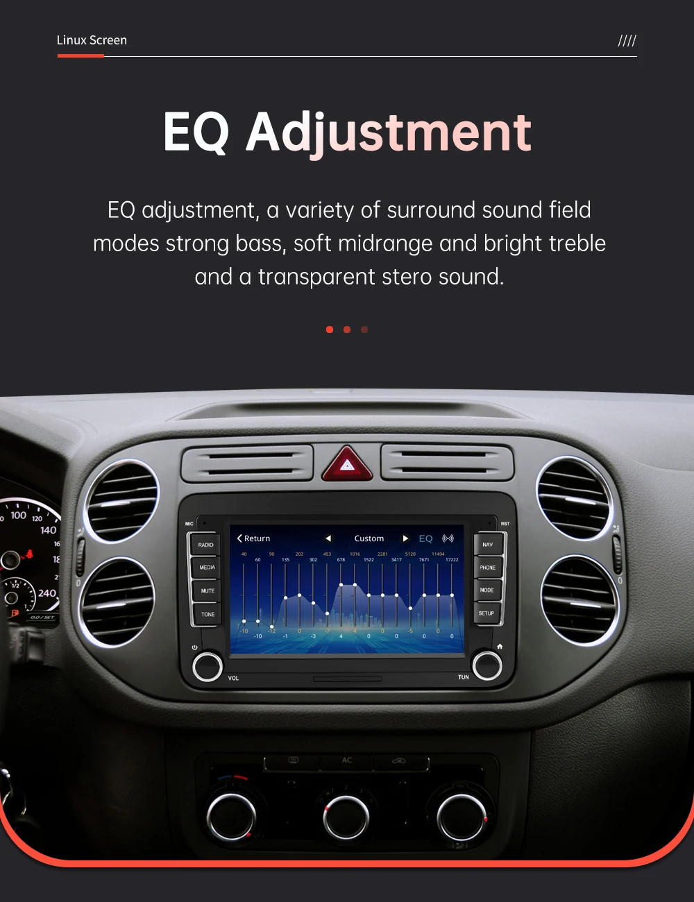 7 Zoll Linux Bildschirm Auto-Multimedia-Display Kabelloses CarPlay Android Auto Stereo-Audio für Volkswagen/Seat/Skoda/Passat/Golf/Polo – Detail 9