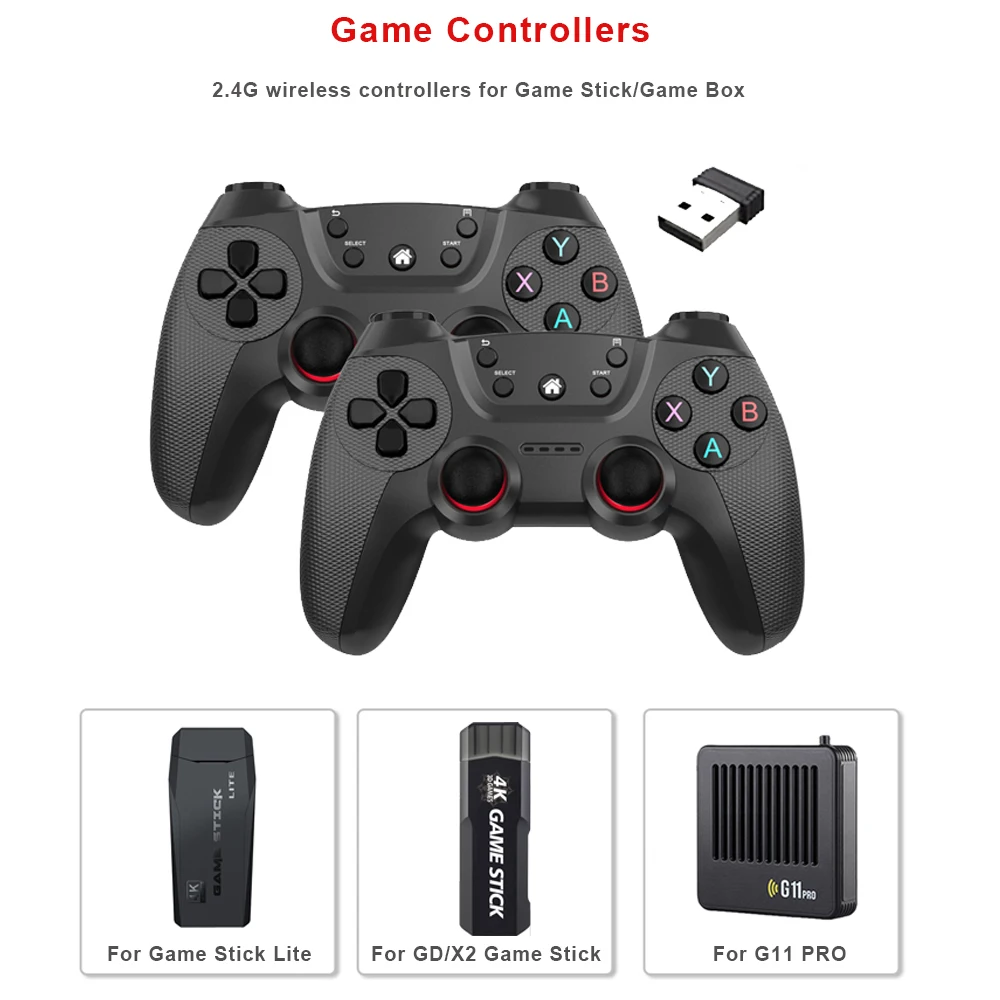 BOYHOM game controller delivers high-quality 2.4G wireless performance for M8, GD10, G11 Pro, and X2 game sticks, compatible with Linux and Android phones.