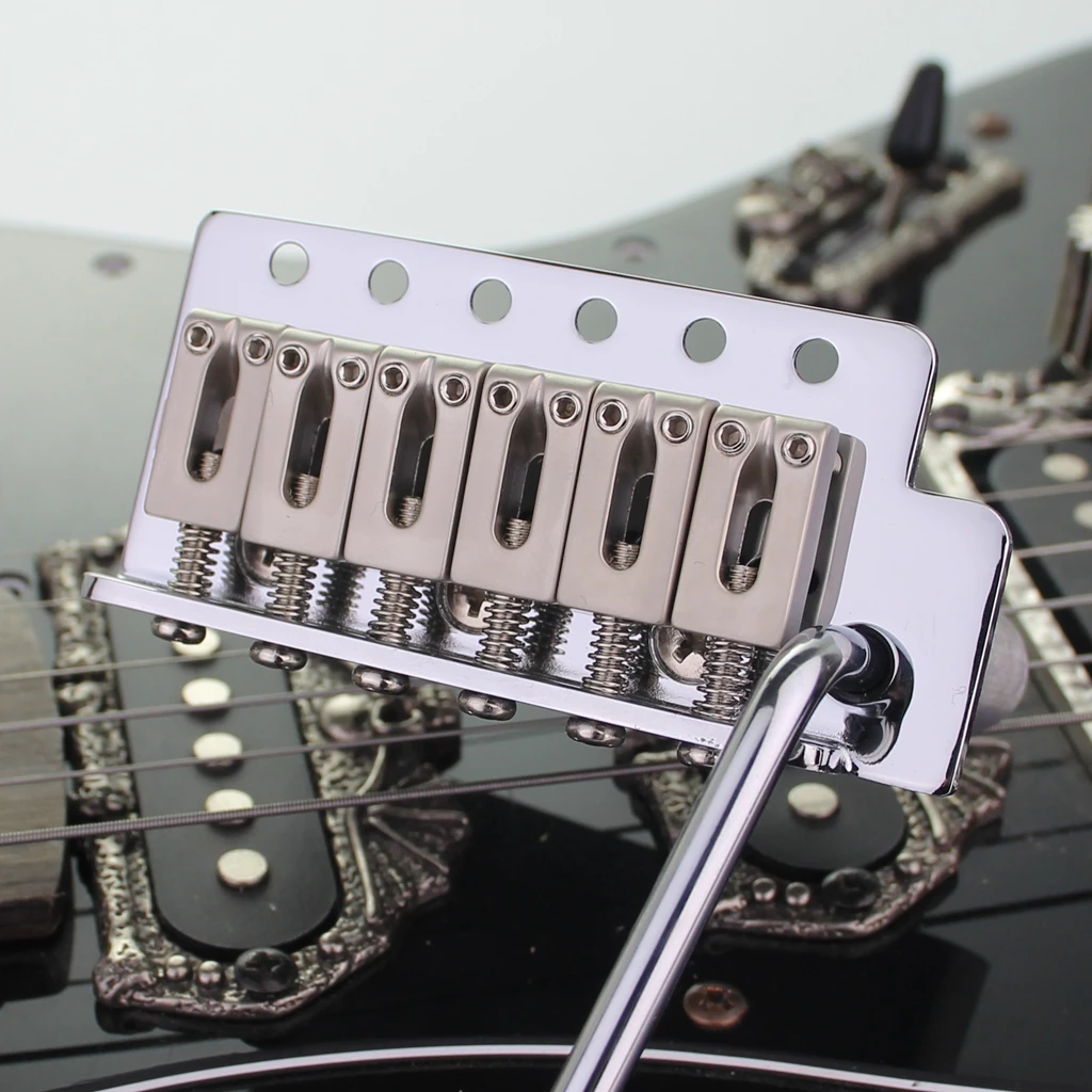 Description Picture 6 of itemTremolo Bridge System For ST Stratocaster ST Electric Guitar Chrome Silver Accessories Spacings 10.5mm