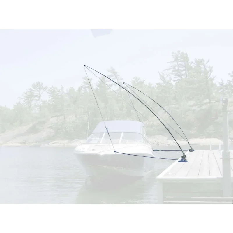 Dock Mooring Whip 12-Feet with Lines and Hardware, 5000-Pound