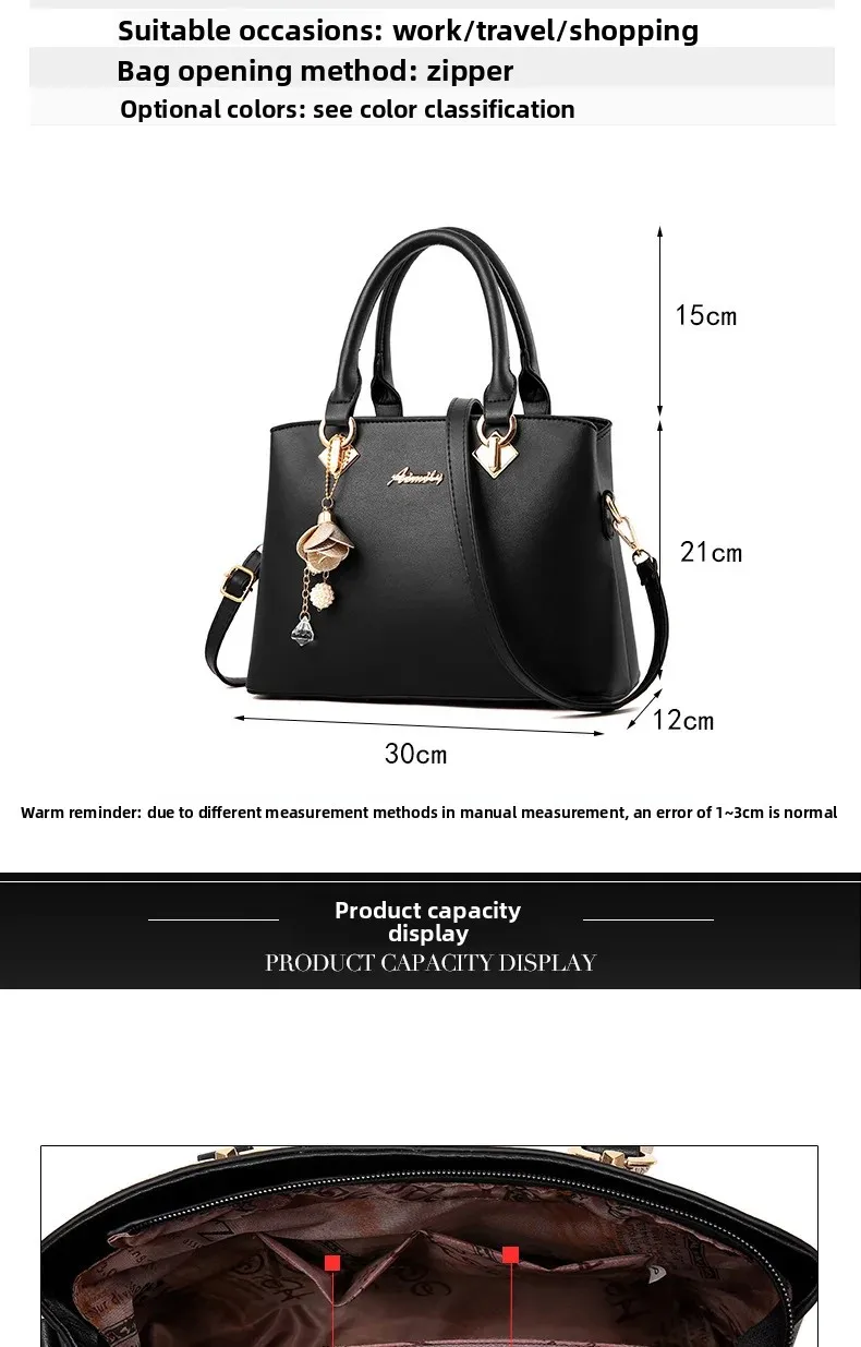 Ladies Tote Bags Soft PU Leather Shoulder Bag
