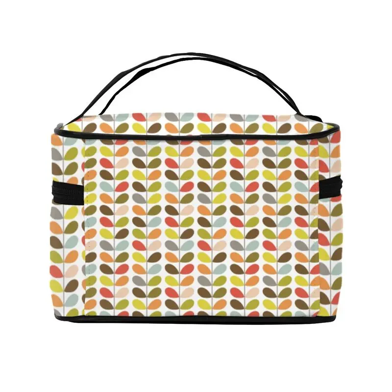 Orla Kiely Flowers 세면 용품 가방, 미드 센추리 모던 멀티 스템 메이크업 화장품 정리함, 숙녀용 뷰티 스토리지 도프 키트 박스