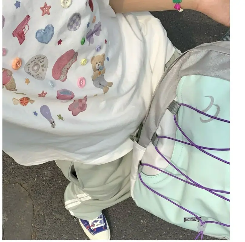 Original Designer Brand Fashion Color Matching Backpack for Women Men Mochilas Para Mujer Hot Selling Free Shipping