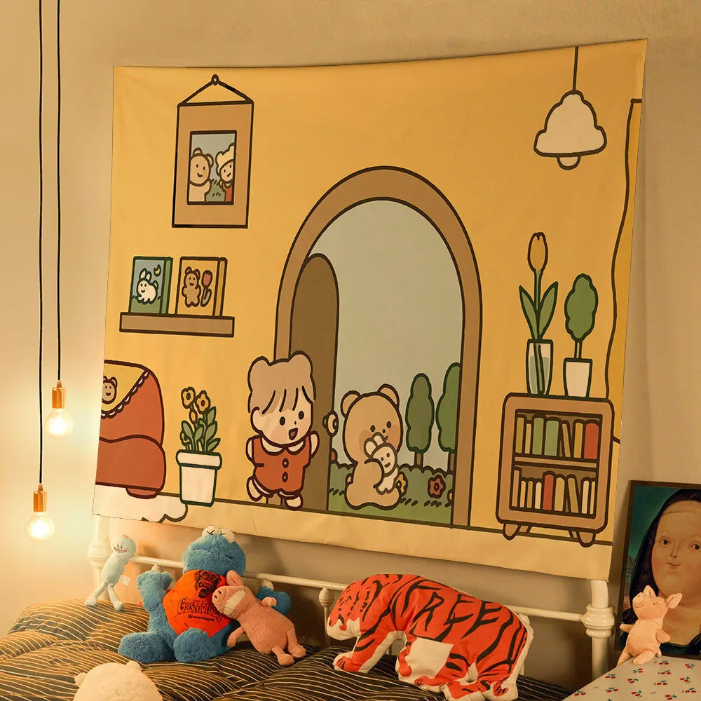 KawaiiRoomDecorTapestryWallHangingBedroomHomeDecoration