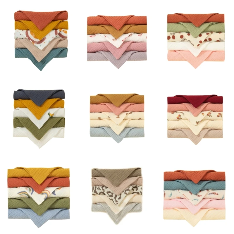 

Infant Drooling Bibs Baby Breathable Feeding Bibs Teething Burp Cloth Face Towel Dropship