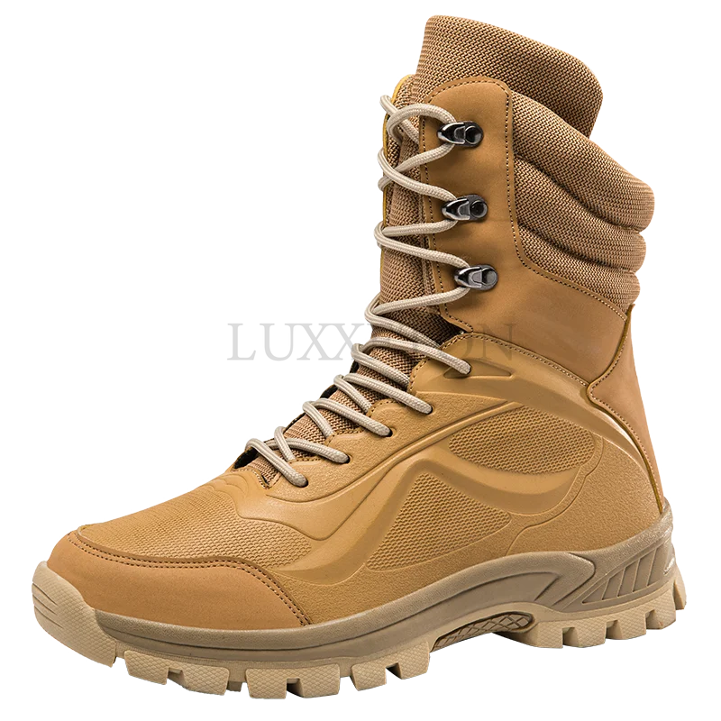

Мужские военные тактические ботинки Deckshoes 2023, Высококачественная Рабочая защитная обувь Lightweigh, уличная Боевая мотоциклетная мужская обувь