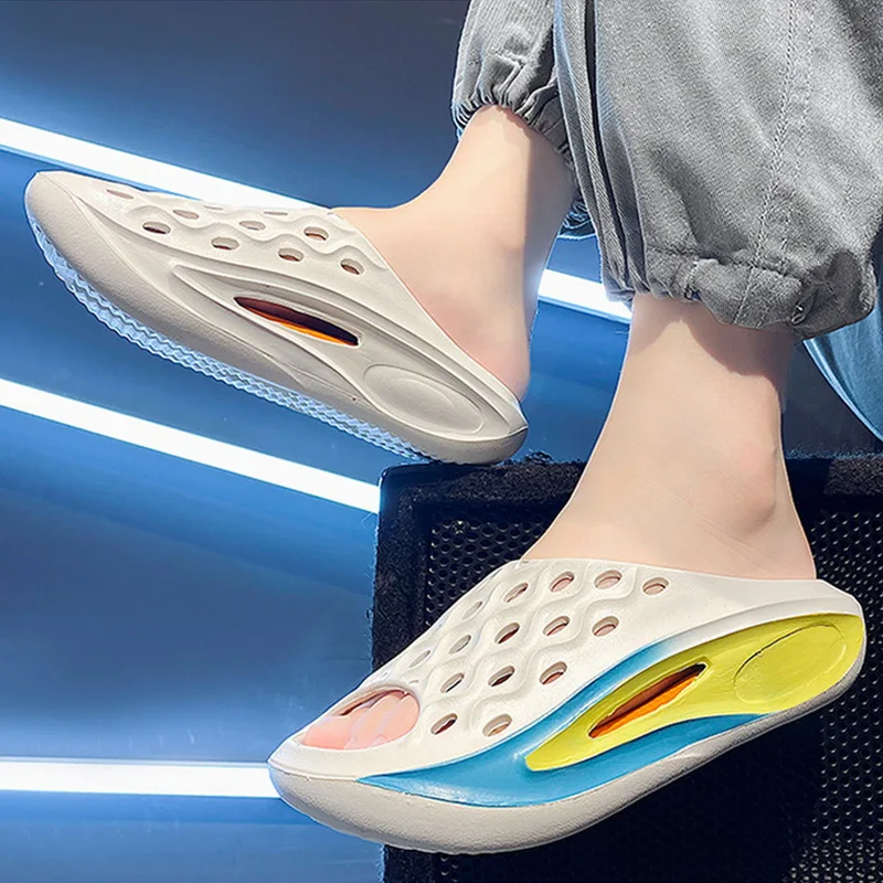 2023 New Summer Sneaker Slippers For Women Men Thick Bottom