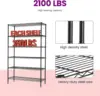 48"L×18"W×82"H Wire Shelving Unit Storage Cart Metal Shelf Rolling Utility Cart 2100Lbs Capacity with 6 Tier Casters 4