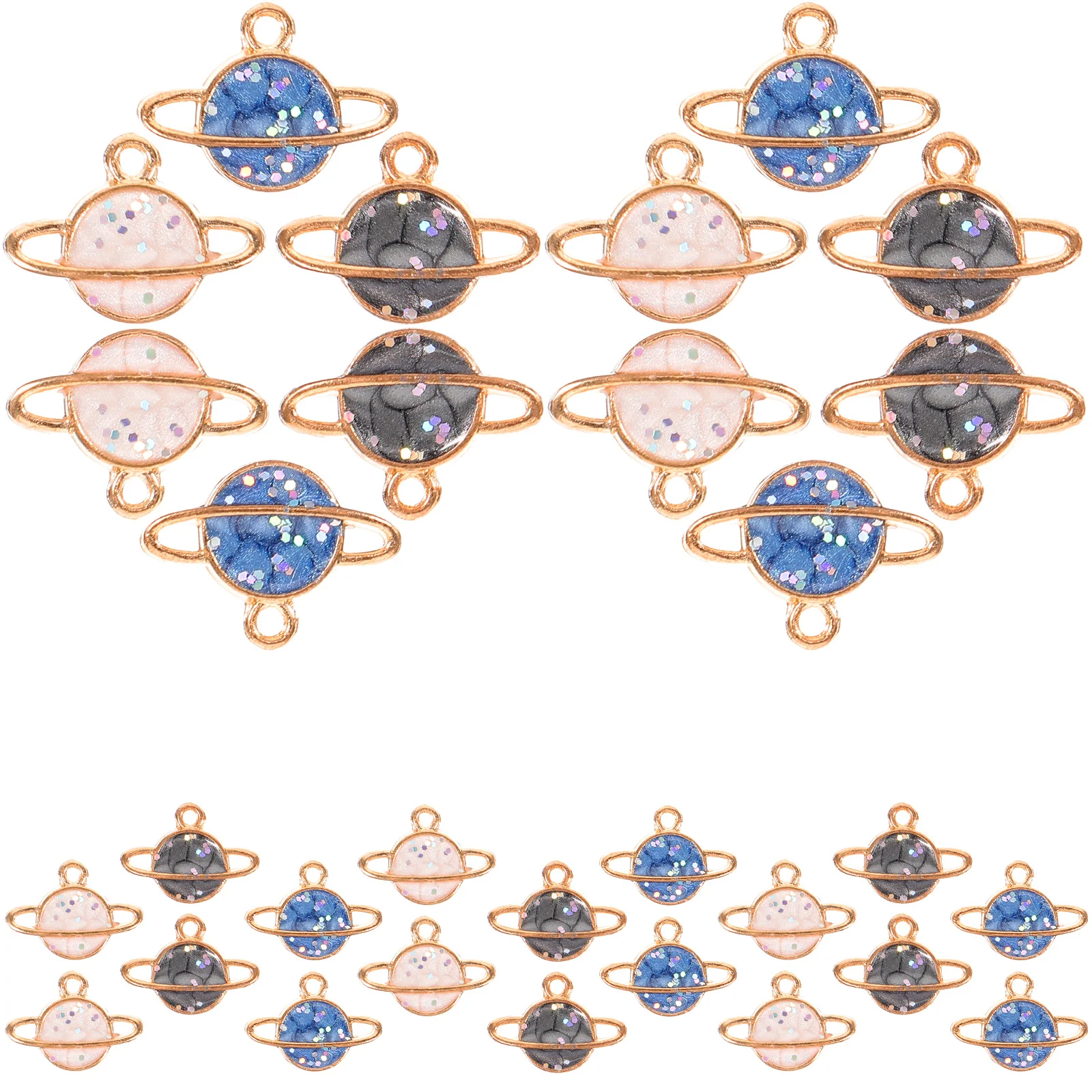 30 Pcs Keychain Decoration DIY Pendant Accessories Charm Jewelry Pendants Alloy