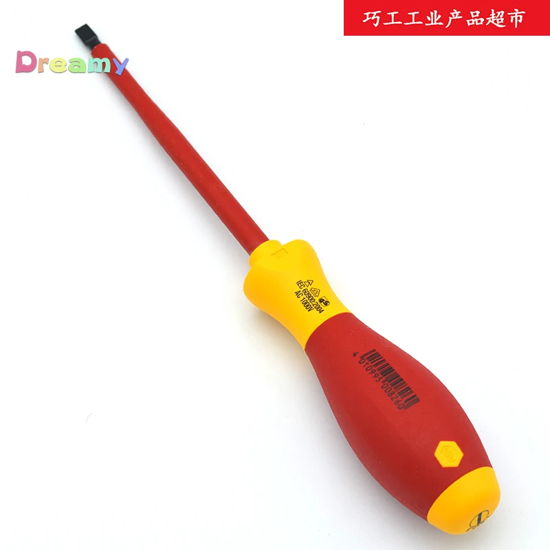 WIHA 00826 Electrician VDE Slotted 5.5mm Screwdriver Insulated SoftFinish  1000v.Electricista VDE Ranurado Destornillador Aislado