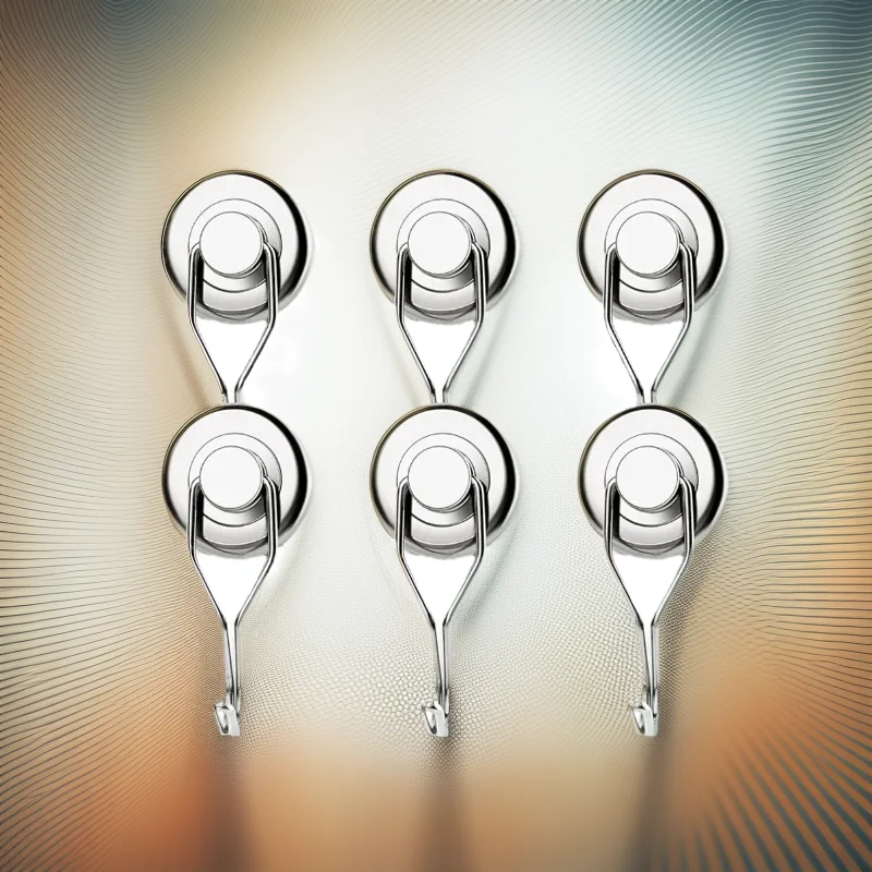 D20mm-Swivel Swing Magnetic Hooks, Heavy Duty Neodymium Magnetic Hooks with Epoxy Coating for Refrigerator, Cruise, BBQ Grill To