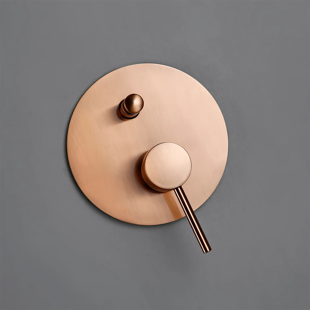 Shower Set Bath Brushed Rose Gold Rainfall Bathroom Faucet Brass Diverter Mixer Tap Hand Held 8-12" Head Wall Arm Valve Kit shower head shower set