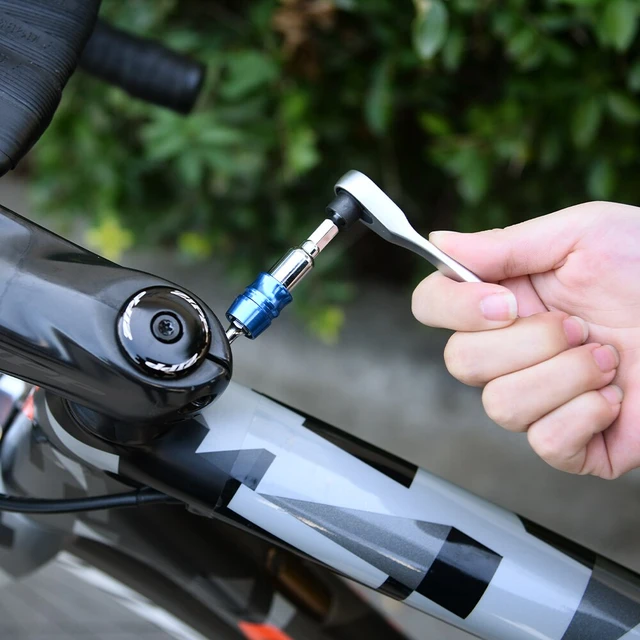 Llave dinamométrica para bicicletas con juegos de brocas, herramienta  portátil pequeña para bicicleta de montaña, llave Allen, - AliExpress