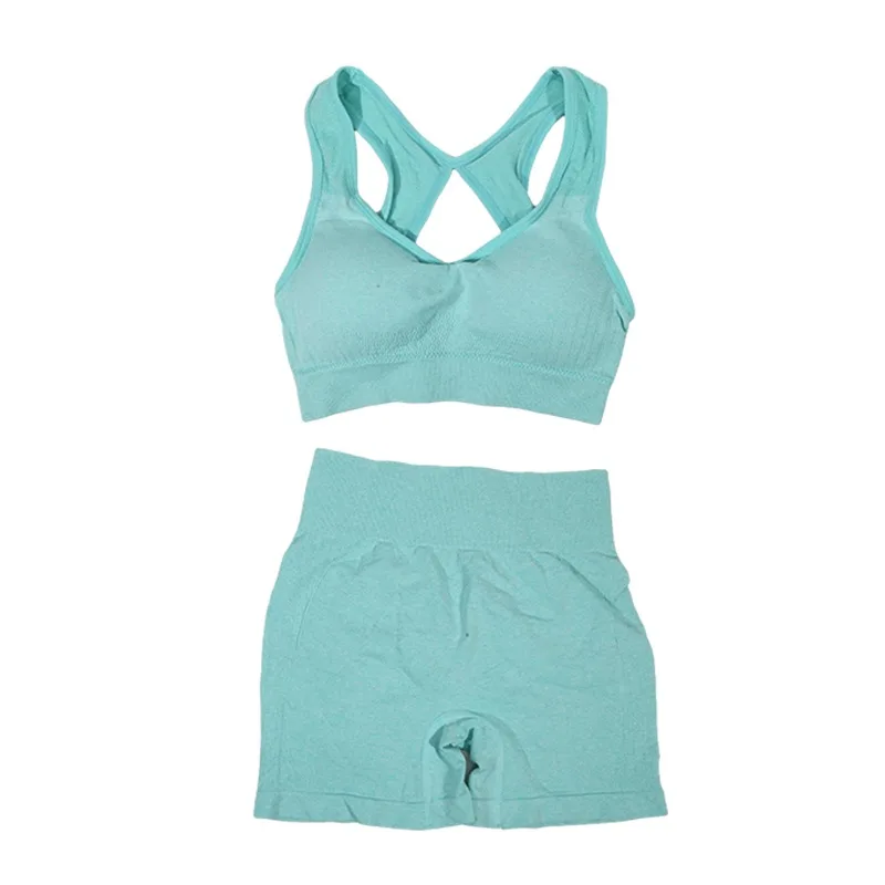Ensemble de yoga d'été pour femme, taille haute, avec legging de fitness effet ventre plat et débardeur, vêtements de sport extensibles pour la gym, la course, l'entraînement et les activités sportives quotidiennes