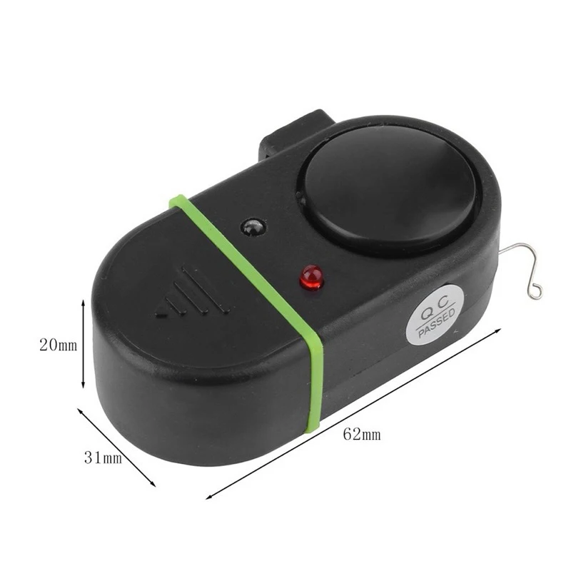 Fishing Alarm Fish Bite Lure Alert Alarm Sound Bell LED Light Indicator Clip-on Fishing Rod Outdoor Buzzer Tool