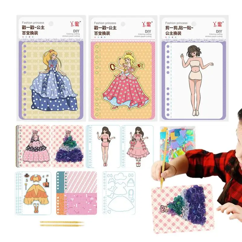 

Dress Up Sticker Book Dress Up Sticker Book For Girls Make Your Own Princess Stickers Dress-Up Theme Activity Books Hand-Made