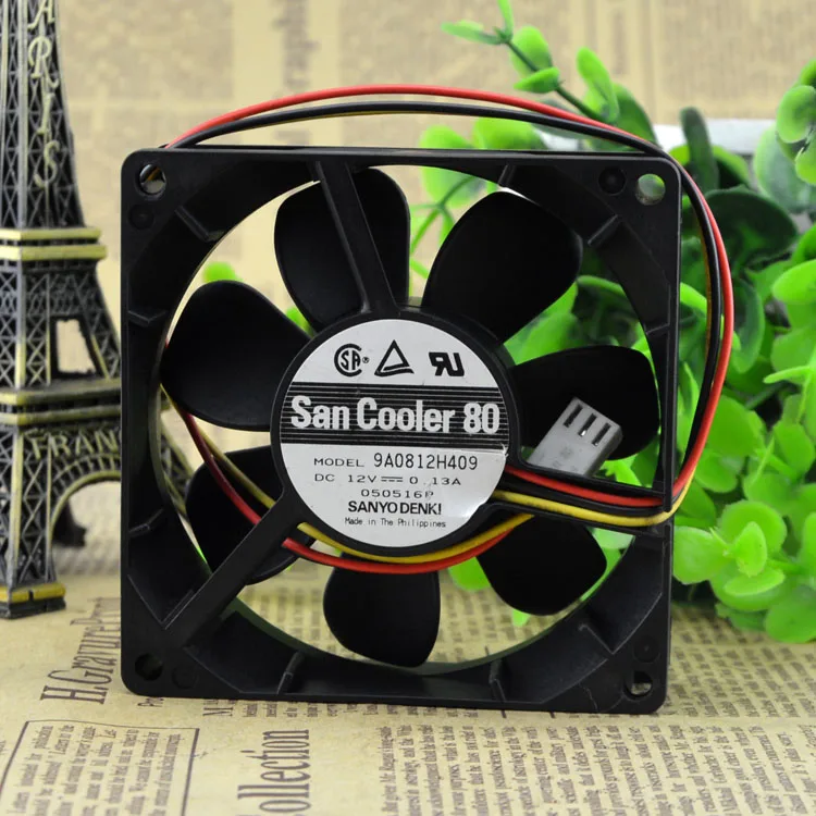 

9A0812H409 8025 8CM 12V 0.13A WITH SPEED DETECTION COOLING FAN