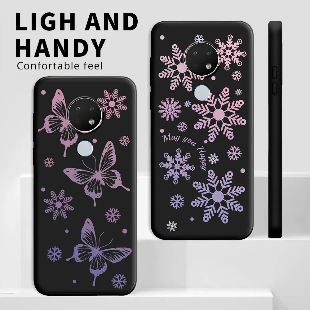 Cute Flower Shockproof Silicone Soft Phone Case - Cartoon Design Back Cover