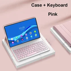 Premium Bluetooth Keyboard Case with Protective Cover for Tablets - Enhanced Design for 11.5 Inch Devices (Pink A)