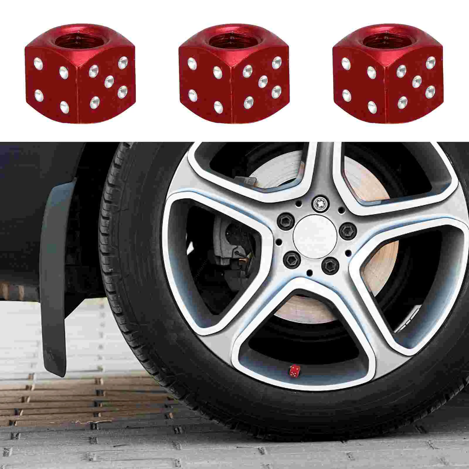 

4pcs Bike Refit Accessories Bike Tire Valves Cover Bike Nozzle (Red)
