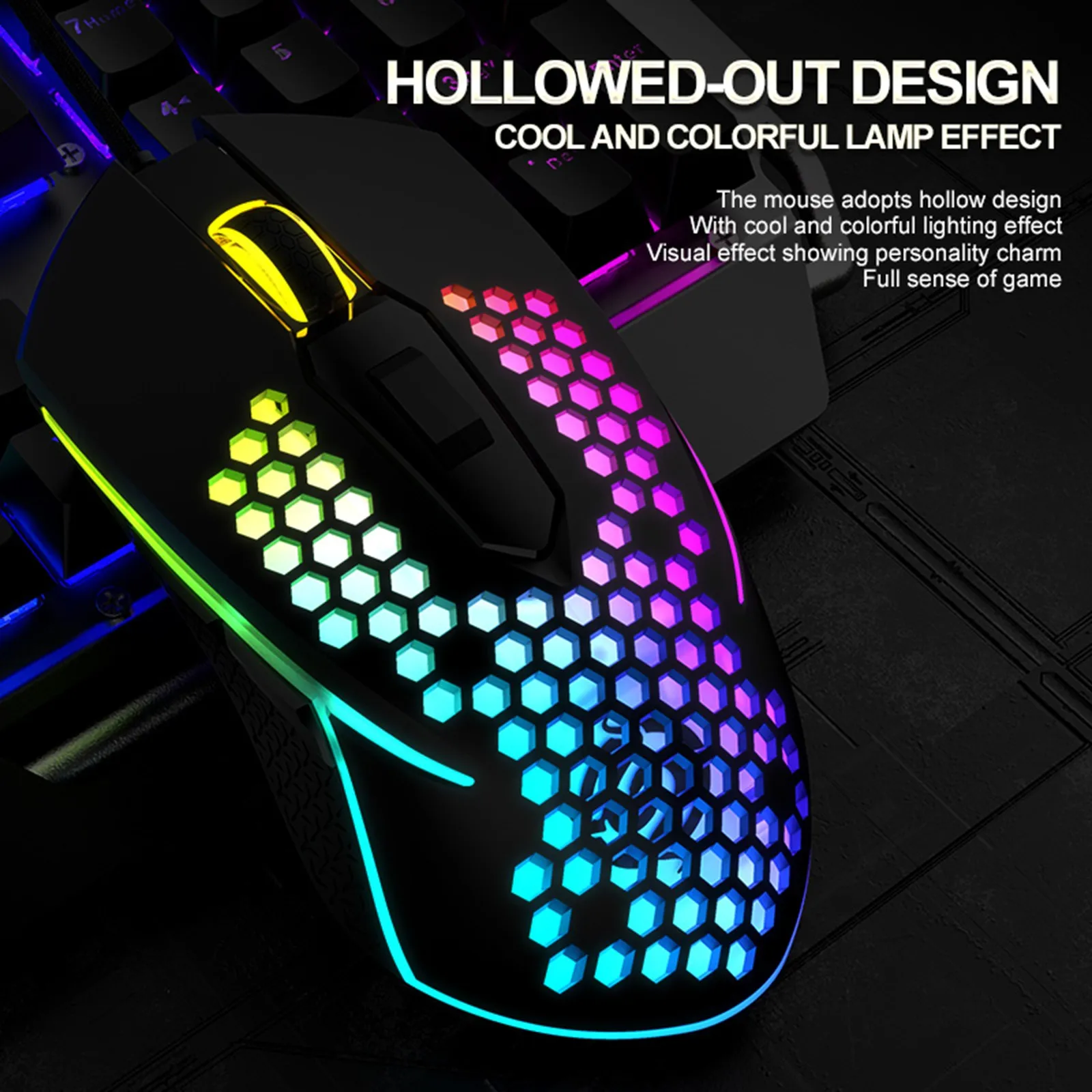 X8 Wired Gaming Mouse Portable Office Entertainment Mute Mechanical Desktop Computer Notebook Honeycomb Luminous Mouse gaming mouse for large hands