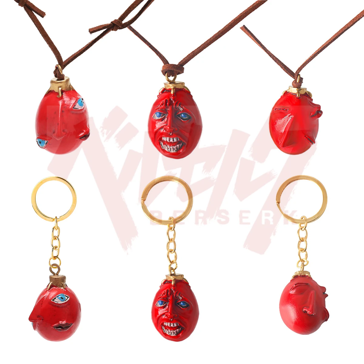 Anime Berserk Behelit Keychain Guts Griffith Egg Of King Pendant Neckalce Unisex Car Backpack Jewelry Decoration Accessory