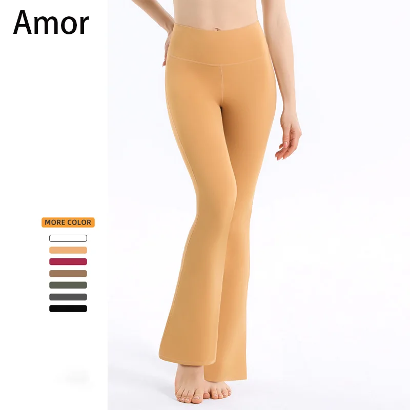 

New Airbrush High-Waist 7/8 Bootcut Legging For Women High Elasticity Comfort Fitness Yoga Pants High Waisted Slimming