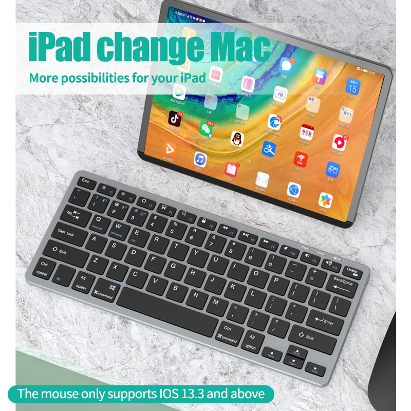 2.4G and Bluetooth Mini Keyboard Wireless keyboard and mouse Set For Notebook Laptop Desktop PC Tablet iPad Android Macbook - Image 4