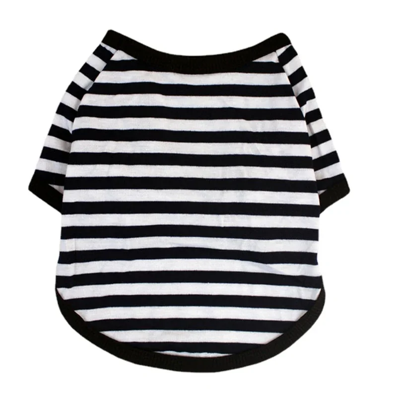 Dog Clothes Summer Dog Striped T-Shirt Breathable Colorful Puppy Sweatshirt For Small to Medium Dogs