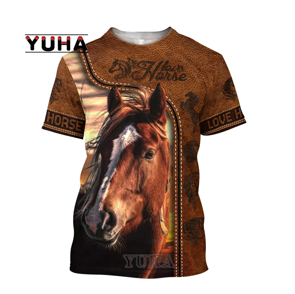 

Beautiful Animal Horse 3D All Over Printed Men t shirt Summer Harajuku Casual short Sleeve Tee shirts Unisex tops
