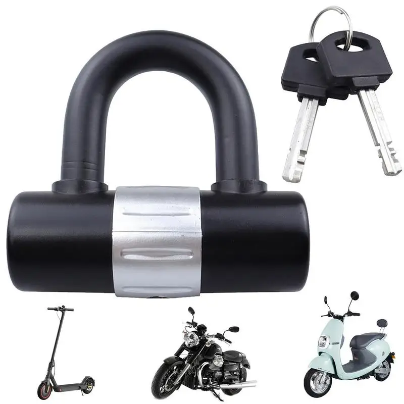 

Scooter U Lock Compact Anti-Theft Bicycle Disc Brake Locks Security With Keys Thick Anti-pry Safe Bike Locks For Outdoor