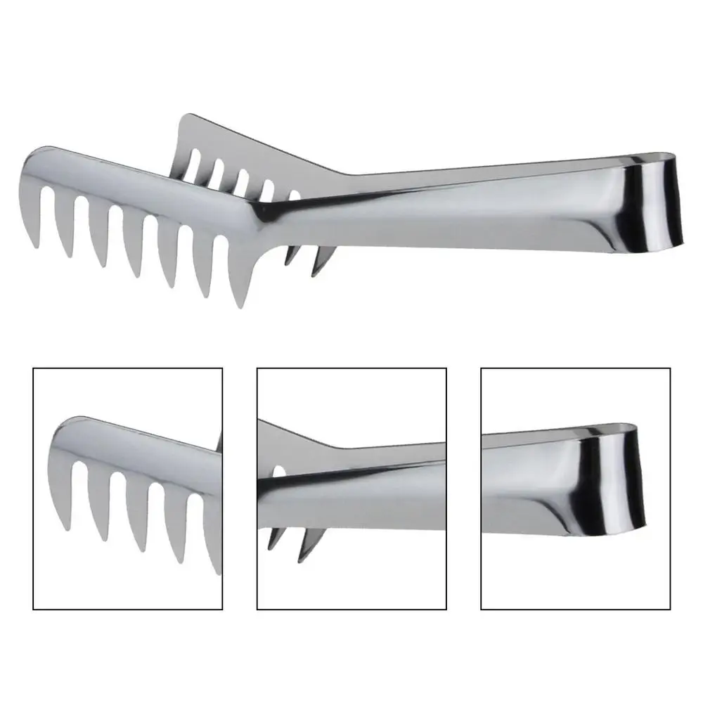 Description Picture 4 of itemStainless Steel Pasta Tongs Spaghetti Server Heat Resistant tool Comfortable Grip Spaghetti Noodle Cooking Tongs Kitchen Gadgets