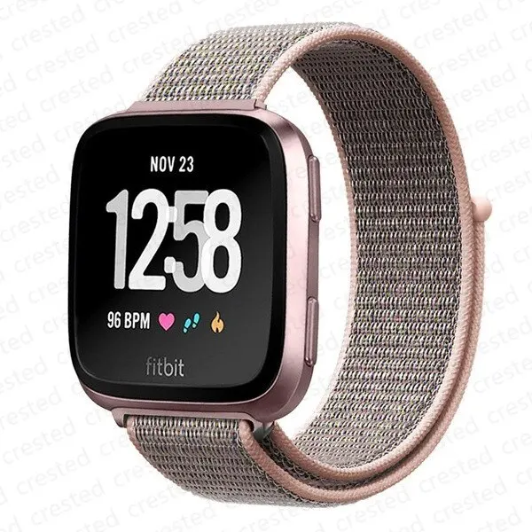 Lot De 3 Bracelets Nylon Compatibles Fitbit Versa 4/3, Sense 2 - Noir, Rouge, Bleu Bohème