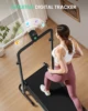7012-b53180.jpg Non-Electric Treadmill with Dual Flywheel & Fixed Incline - Motorless Treadmill with LCD Monitor,Non-Slip Belt,for Home/Gym Use