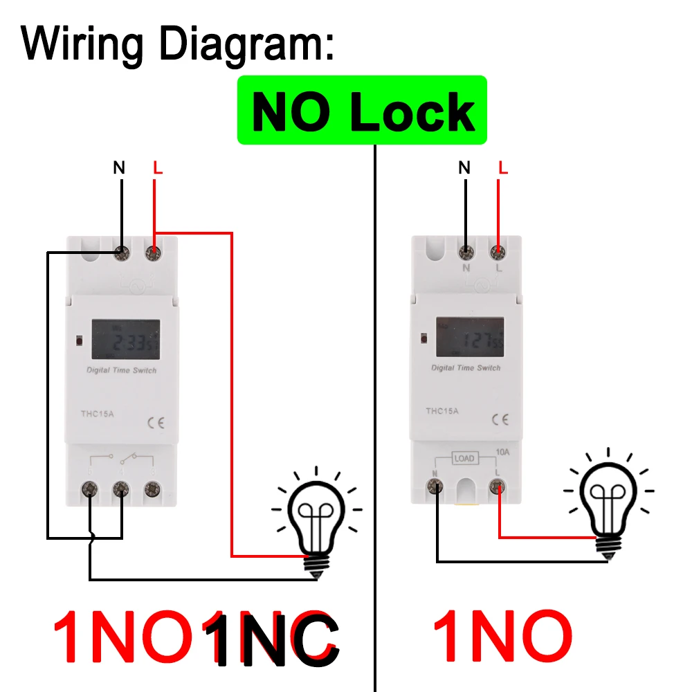 THC15A New Type Din Rail 2 wire Weekly 7 Days Programmable Digital TIME SWITCH Relay Timer Control AC 12V 24V 48V 220V 230V 2