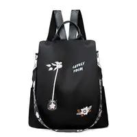 Waterproof Oxford Women Backpack Fashion Anti-theft School Bag Embroidery Designer Female Large Capacity Travel Shoulder Handbag 2