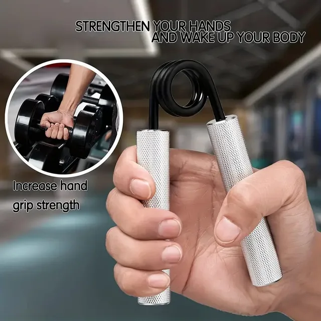 Aluminum Hand Grip Gym Fitness Finger Exerciser Arm Strength Trainer Muscle Recovery Rehabilitation Developer Gripper 6