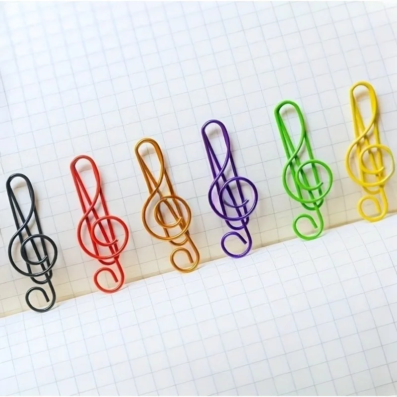 10/20개 컬러 음표 종이 클립 |   다양한 색상, 문서 정리용 음표 표시기, 독서 폴더